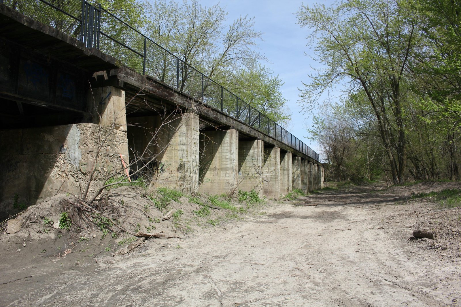 East approach timber beam spans